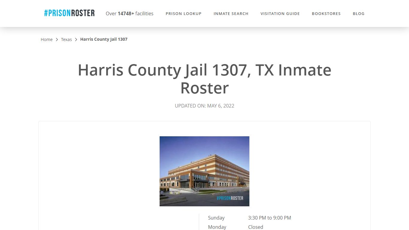 Harris County Jail 1307, TX Inmate Roster - Prisonroster