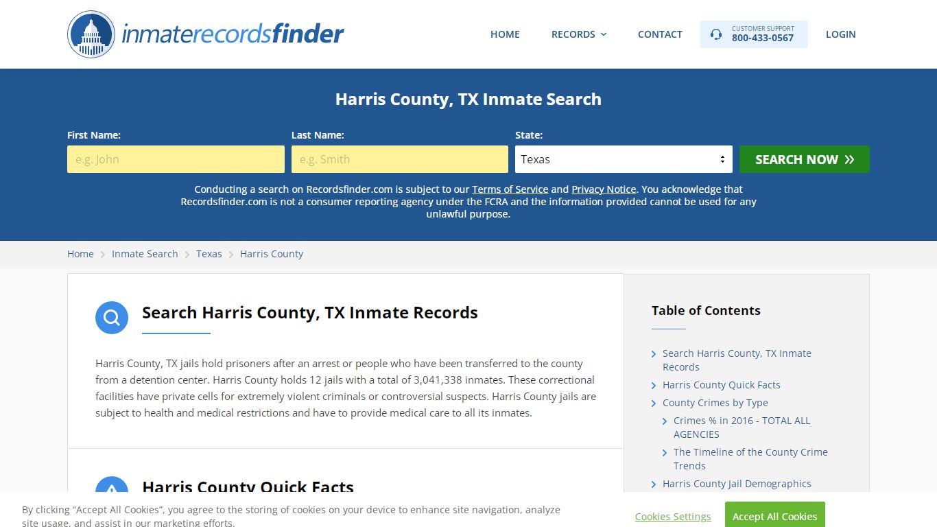 Harris County, TX Inmate Lookup & Jail Records Online